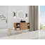 Meuble-lavabo mural avec lavabo d'art en céramique et 2 tablettes de rangement-919192703