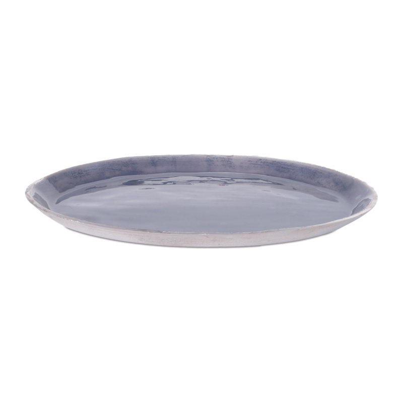 Blue Aluminum Decorative Tray