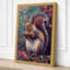 Squirrel Among Flowers Boho - Wrapped Canvas-1512833565-1512833569