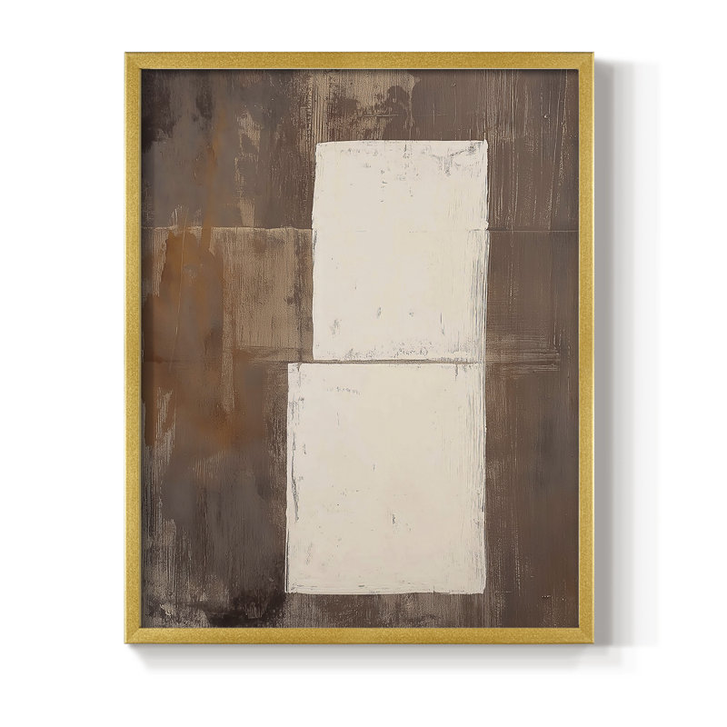 «Abstract CXL III», reproduction encadrée - prête à être accrochée , H 14 po x l 11 po, Or