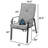 Baugus Steel Outdoor Stacking Dining Armchair with Cushion