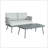 Mariano Steel Loveseat And Table, Grey, Durable And Stylish For Outdoor Relaxation-680987695