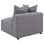 Chaise sans accoudoirs rembourrée Femme Gris-314976087