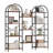 4 Tier Arched Triple Column Bookshelf, Industrial Metal Frame Open Display Storage Shelf for Living Room Home Office-128967518