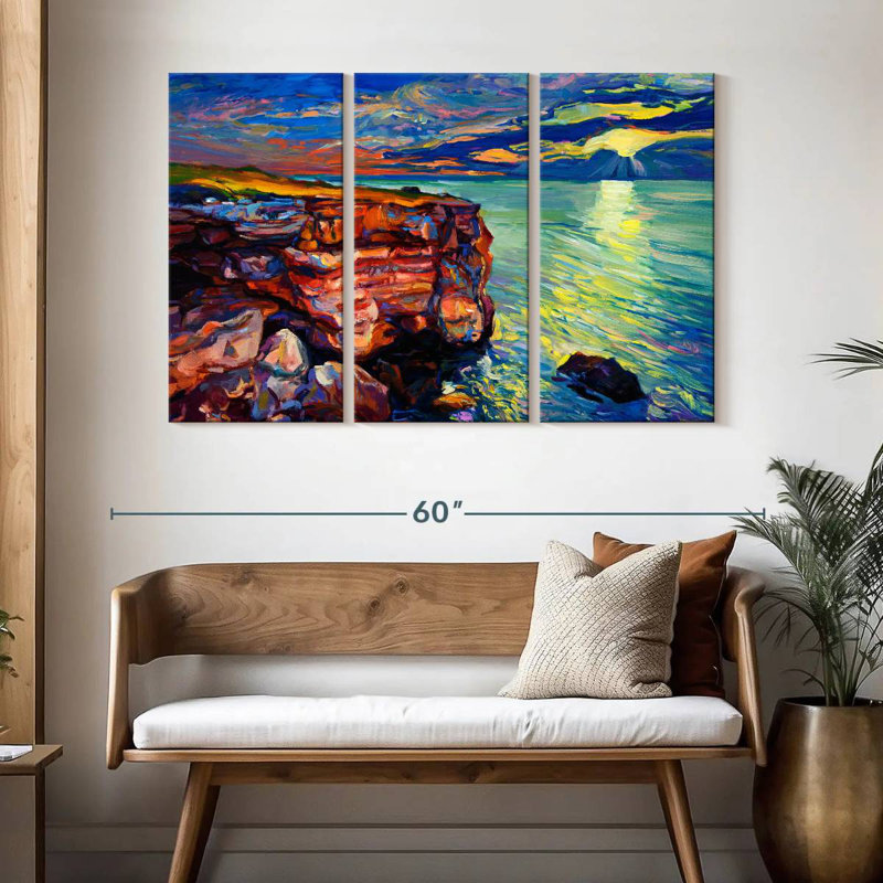 Gillard Shoreline Rock Cliffs, 32" H x 50" W