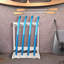 Support autoportant en bois massif pour skis, planches à neige et planches de surf - support de rangement vertical de 4 pi avec butoirs en mousse