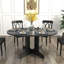 Table de salle à manger design ajustable, conforme à la photo, 150 x 109 cm, avec détails en bois massif, poids : 35 kg
