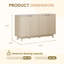 4-Door Wood Accent Cabinet with Fluted Textured Doors
