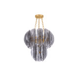 Anatase Chandelier in Vintage Gold Leaf