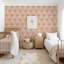 Strolling Elephant - Papier peint Savane rose