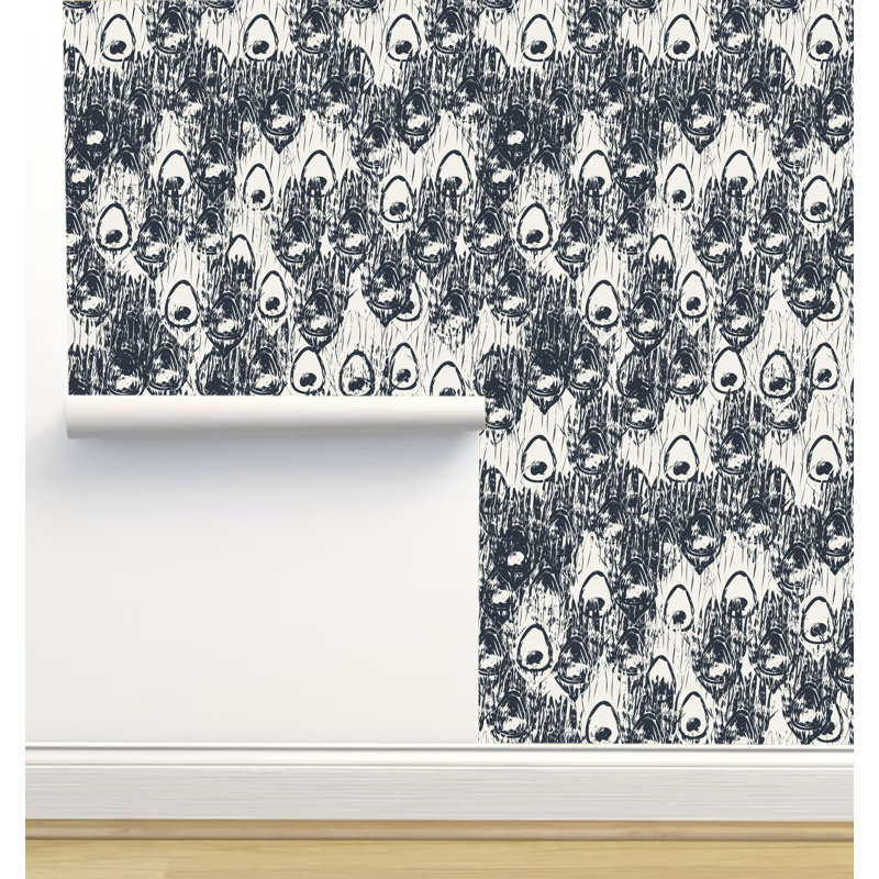 Rouleau de papier peint texturé L 2,16 pi x l 5 po Monor Designs, Noir