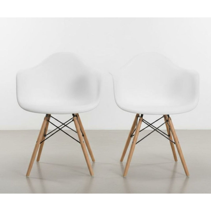 Chaise de salle à manger en plastique, Blanc