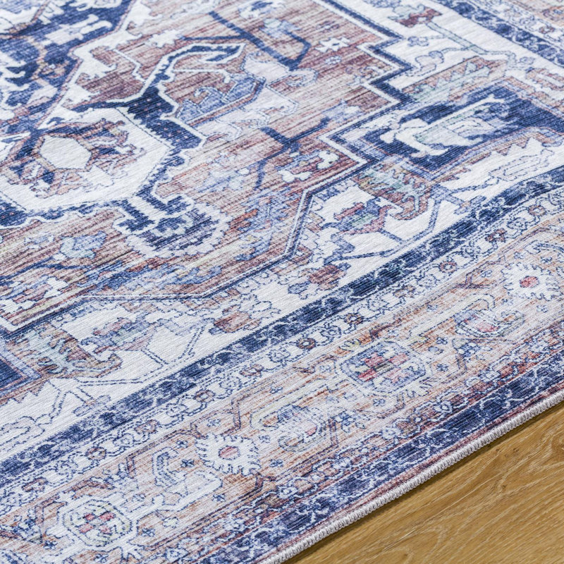 Ruland Traditional Machine Washable Area Rug, Rectangle 7'10" x 10'2"