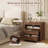 2-Drawer Nightstand with Hidden Outlet and Pull-Out Shelf