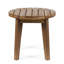 Table d'appoint en bois de 40 cm (16 po), fini rustique, motif résistant aux intempéries