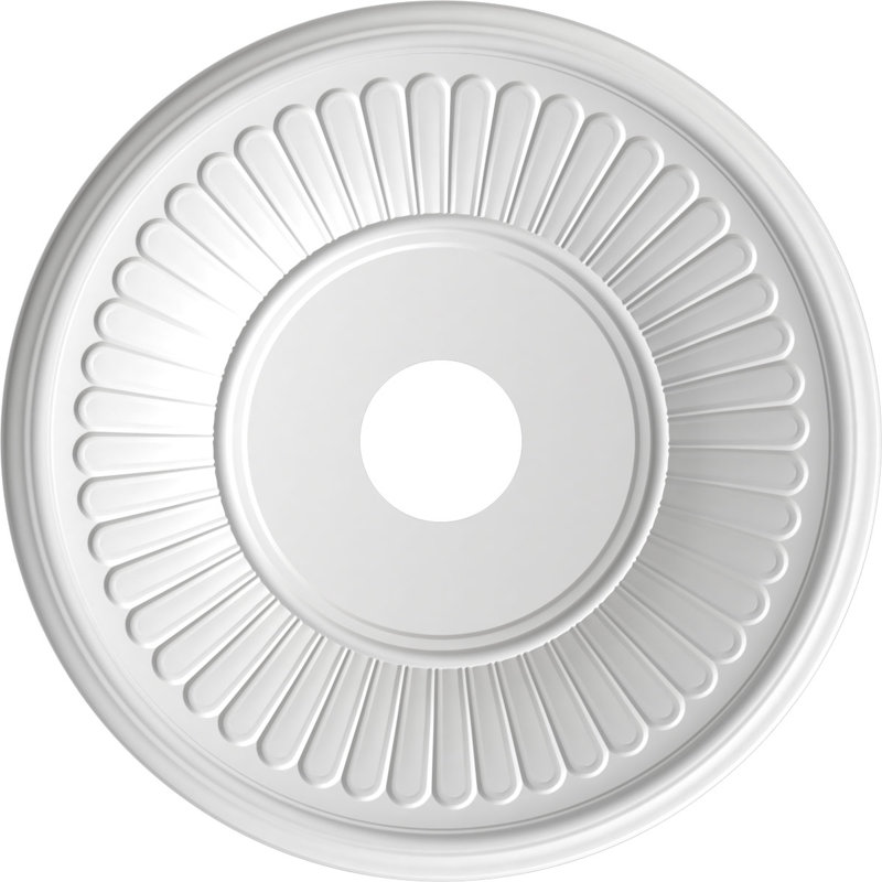 Berkshire Thermoformed PVC Ceiling Medallion, Unfinished, 16" H x 16" W x 1" D