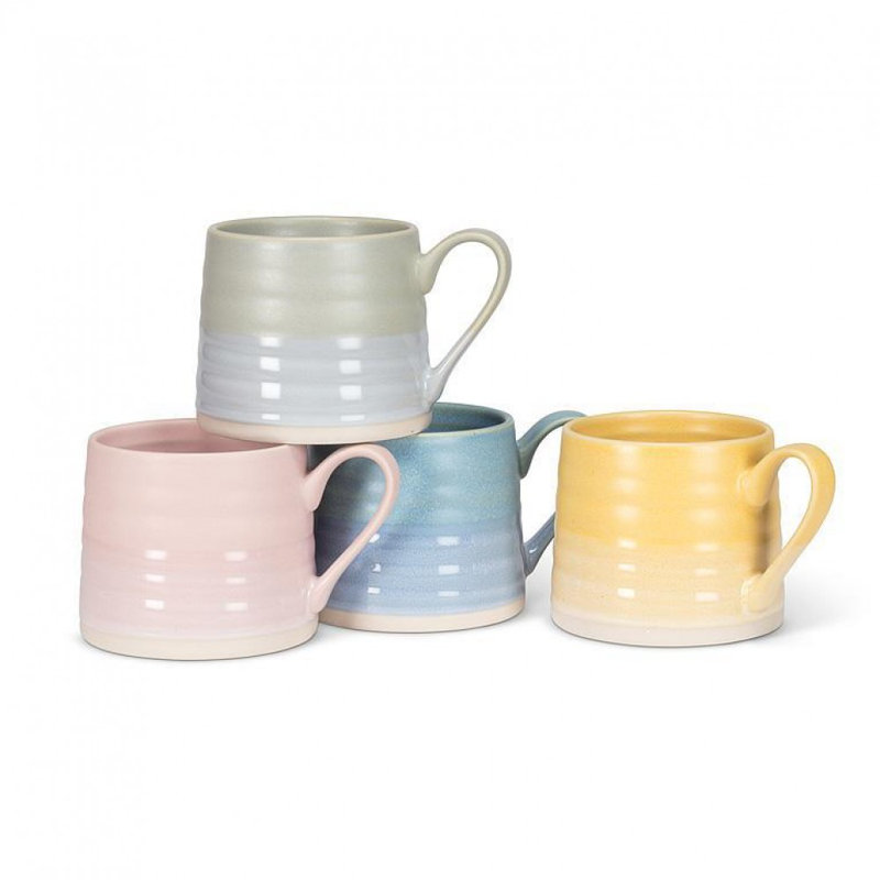 Tasse striée, Rose