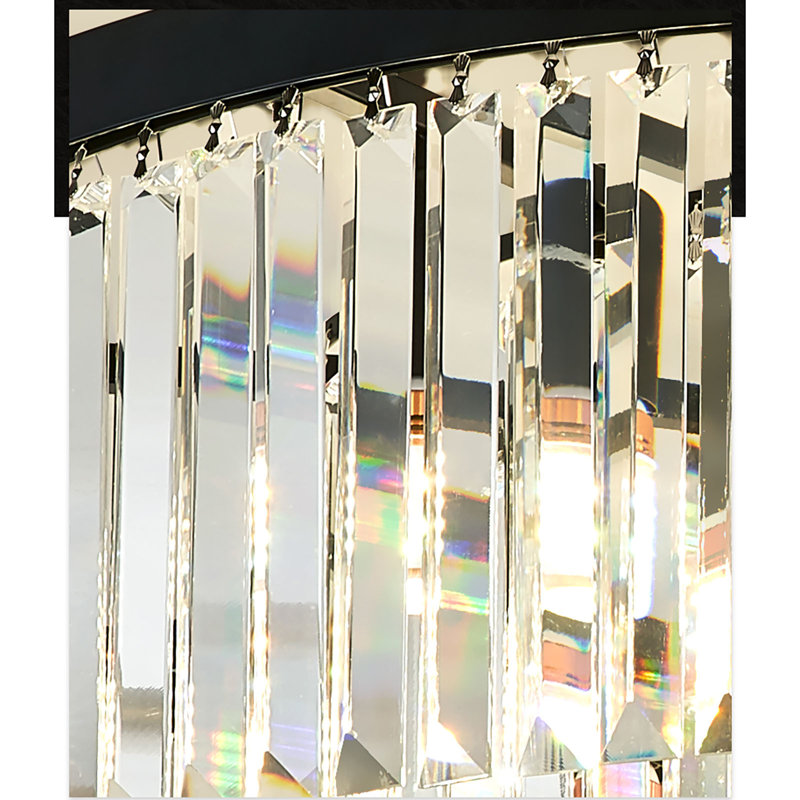 Flush Mount 23.6" Ceiling Light Luxury Crystal Creative Circular