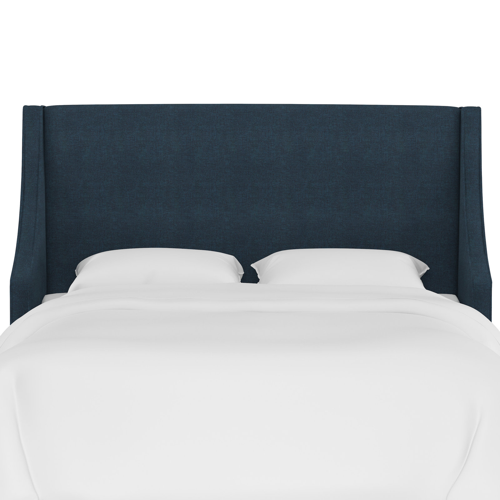 Riane Upholstered Headboard, King, Zuma Navy Textured Linen