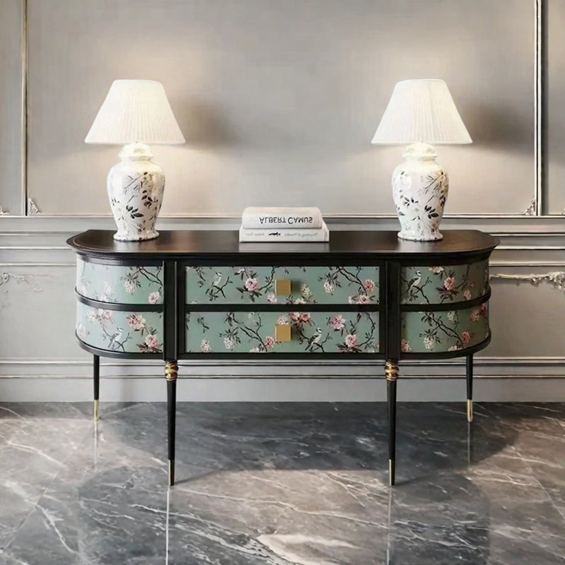 Console classique à peinture couleur, H 31,5 po x l 62,99 po x P 15,75 po