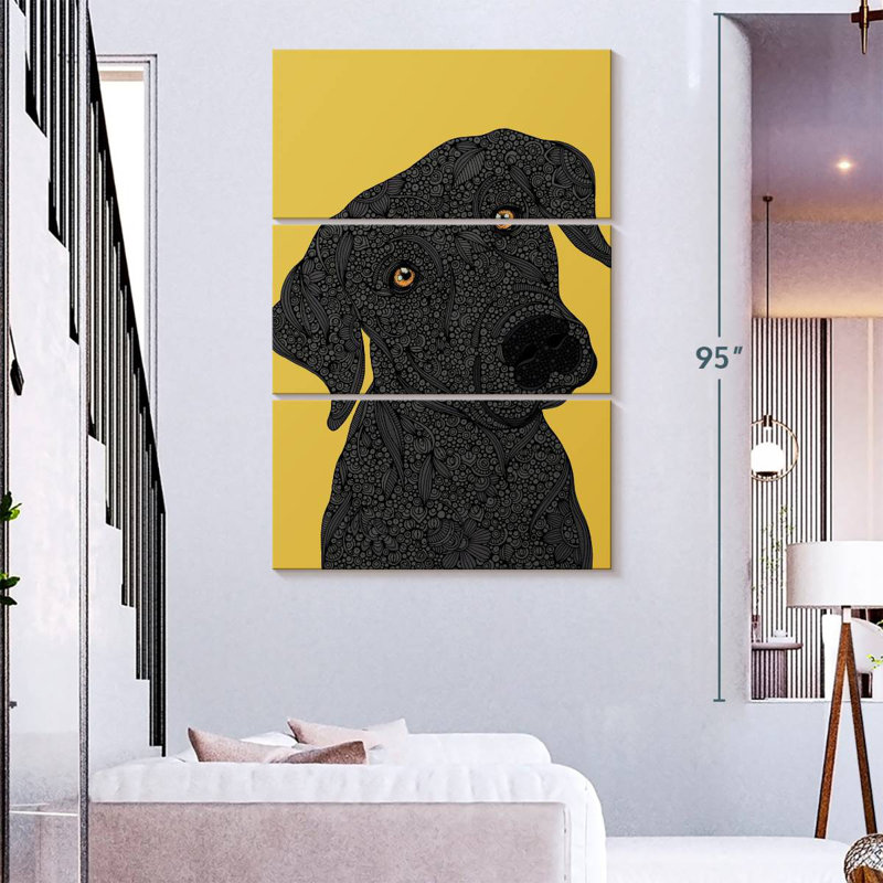 Black Labrador, 74" H x 48" W