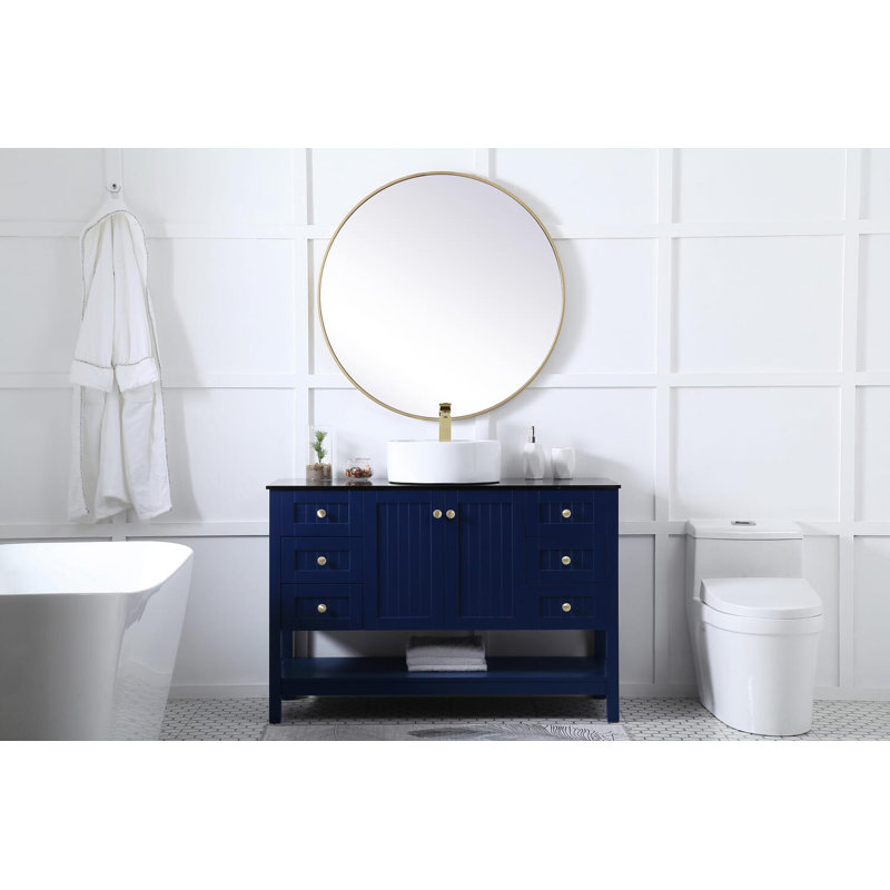 Ensemble de meuble-lavabo simple 48 po , Bleu