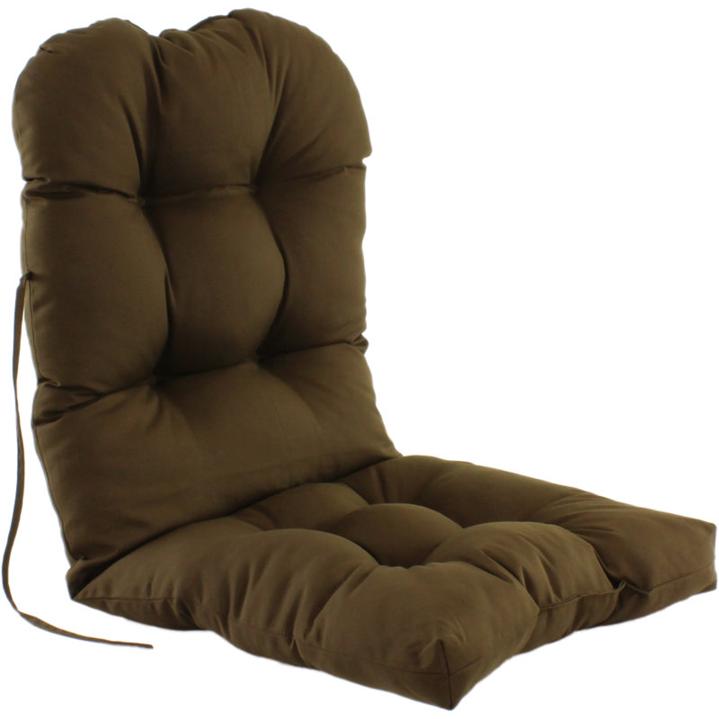 Brown Polyester Indoor/Outdoor Adirondack Chair Cushion