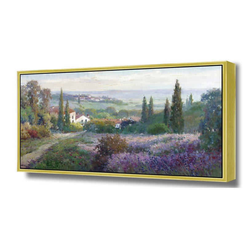 «Hillside Lavender Retreat», H 26 po x l 50 po, Doré