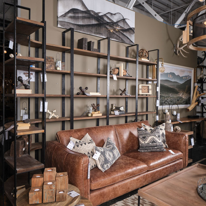 Corner Bookcase, Black/Dark Brown