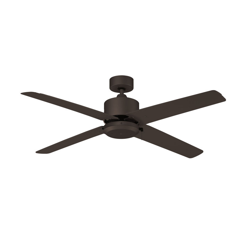 Aldea VIII 52" 4-Blade Indoor/Outdoor Ceiling Fan, Oil Rubbed Bronze, Oil Rubbed Bronze