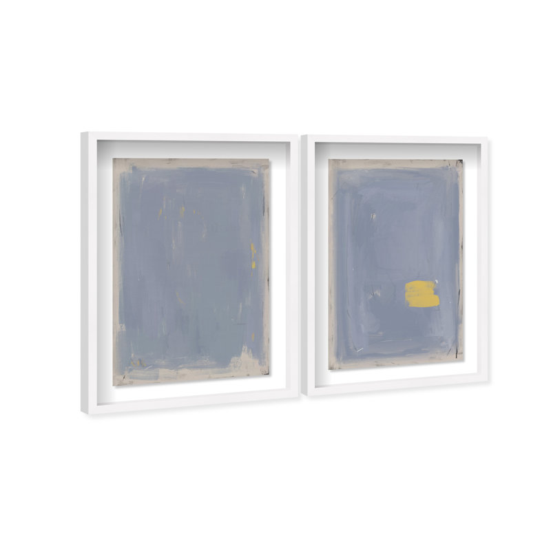 Painted Morning Set by Oliver Gal, 31.5" H x 21.5" W, White Shadowbox
