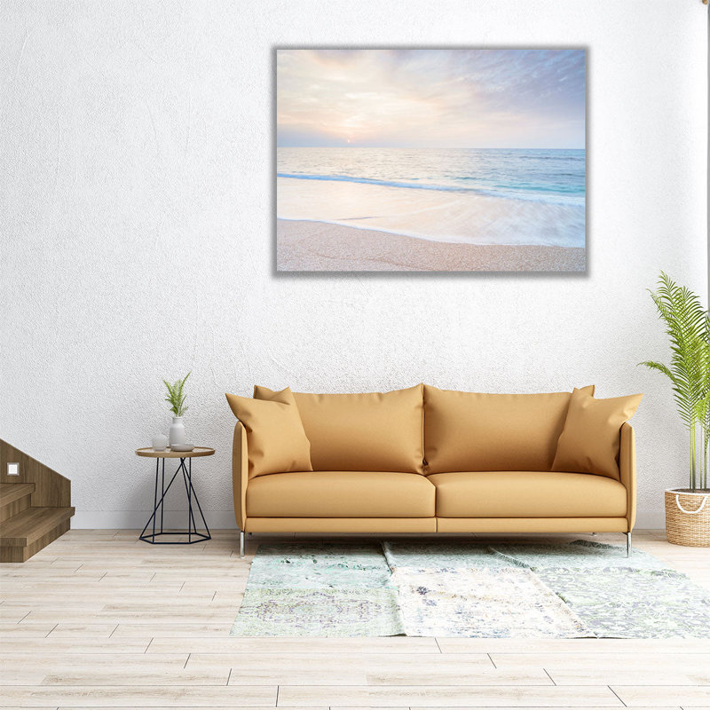 «Calm Beach At Sunset», reproduction d'art sur toile, H 12 po x l 16 po