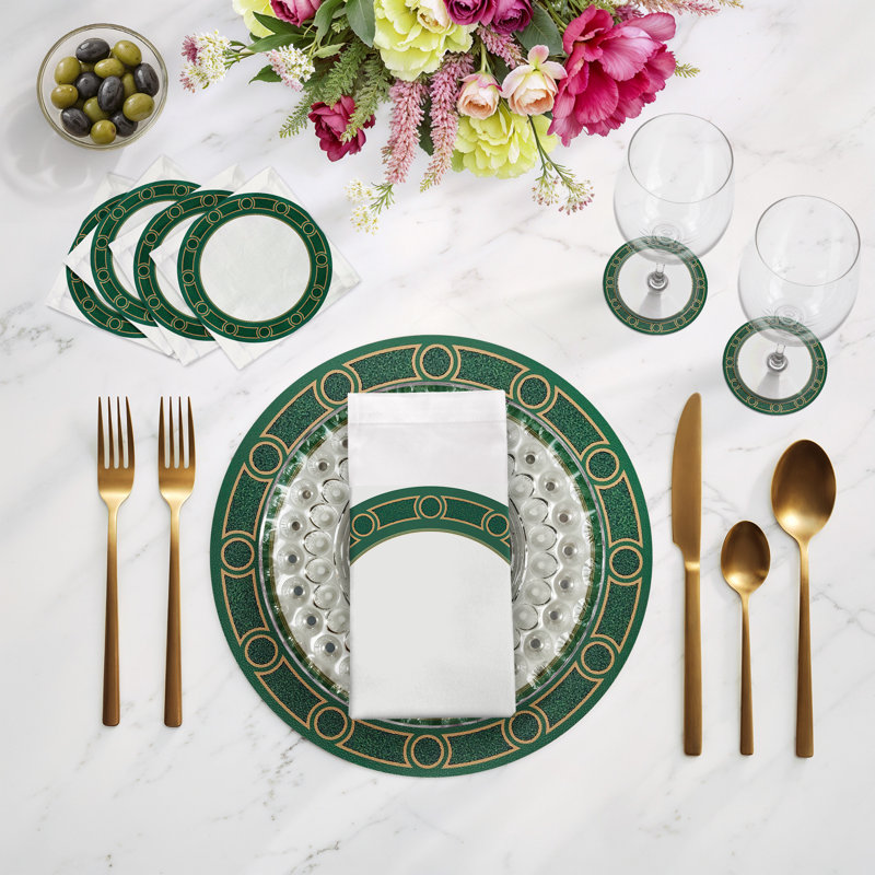 Timothy Corrigan Parterre Verre Claire Pebble 16" Vinyl Placemat