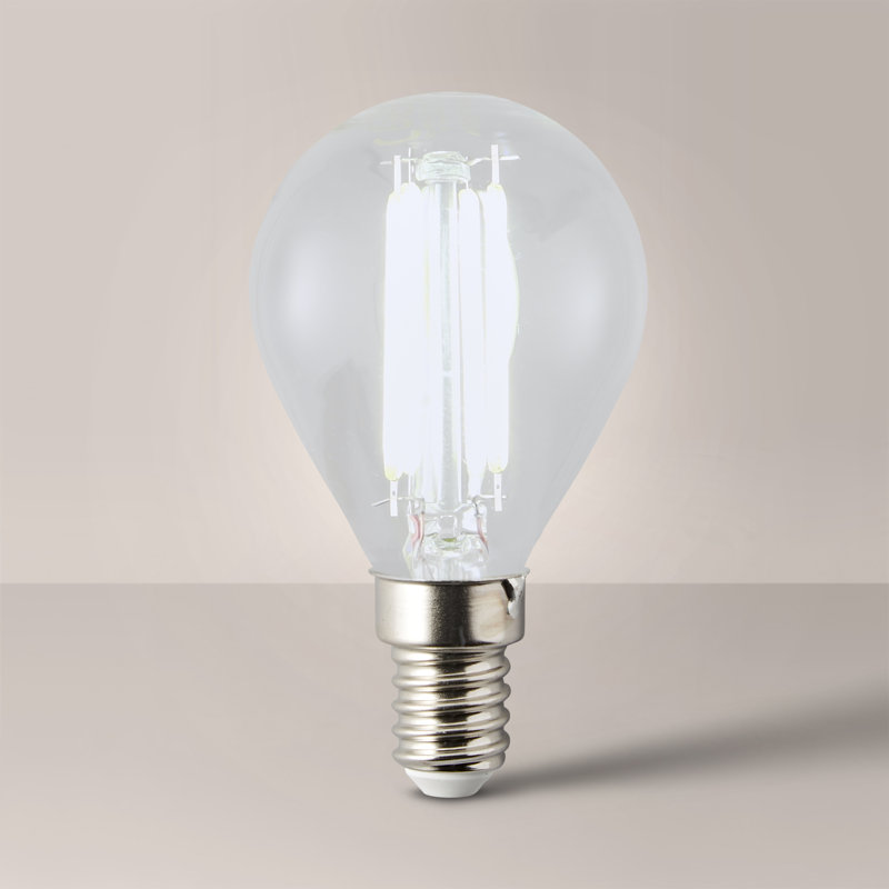 Ahmari 4W E14 LED Globe Light Bulb Amber, 6500