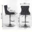 Tabourets de bar pivotants en velours à hauteur de siège réglable, tabourets de bar à base chromée avec dossier capitonné confortable pour bistro et îlot de cuisine, ensemble de 2-513356200-513352381