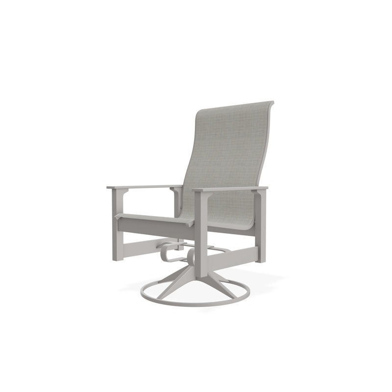Leeward Sling Marine Grade Polymer Swivel Rocker, Deacon, Warm Gray