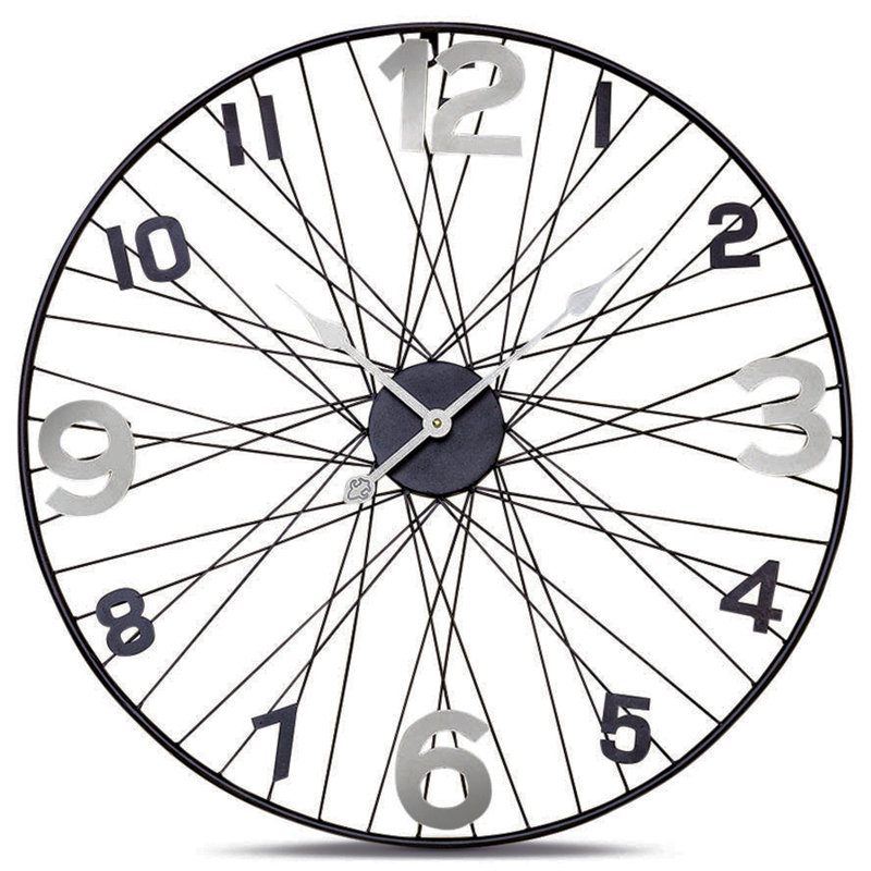 Horloge argentée 27,5 po Ashanti