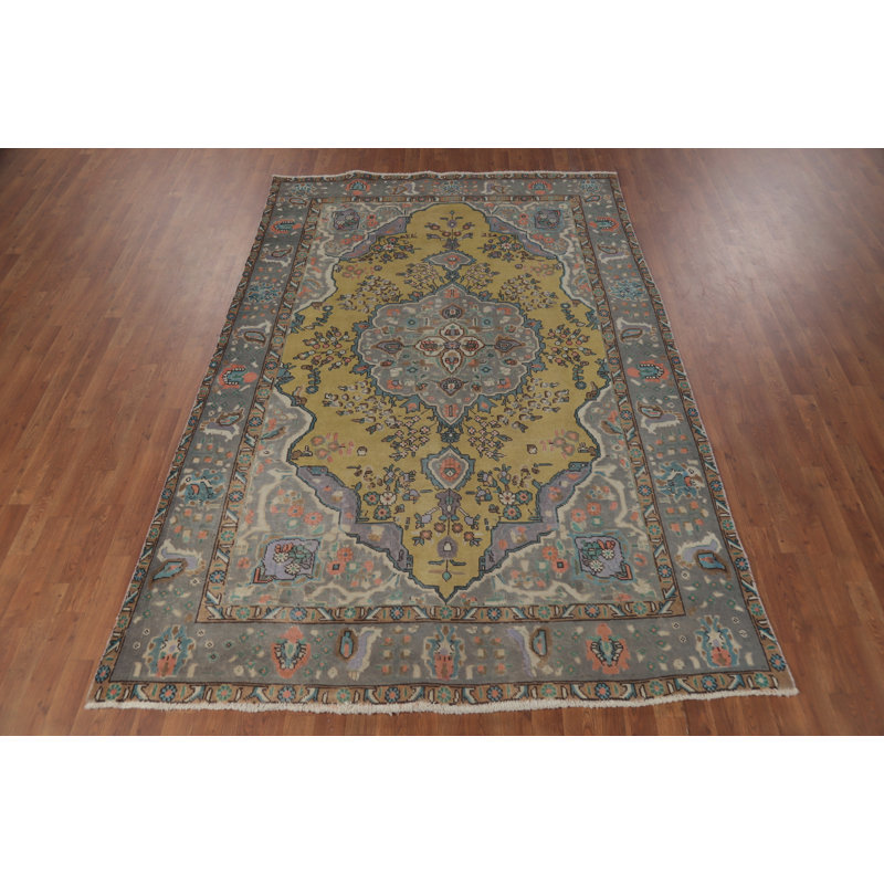 Tapis traditionnel jaune 6 x 9