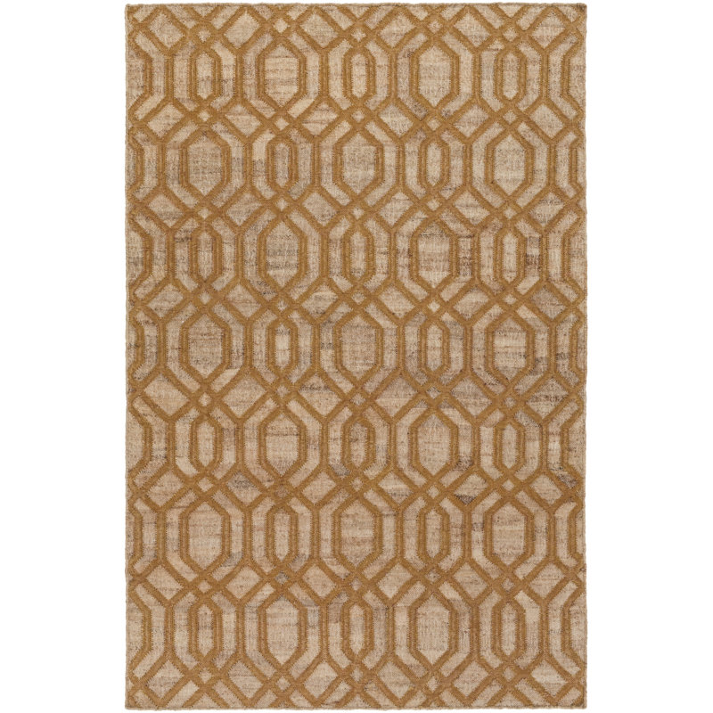 Tapis beige / brun à motif géométrique Sorella, Rectangle 8 pi x 11 pi