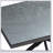 Adjustable Rectangular Dining Table With Dark Grey Top And Iron Base, Featuring A Storage Box For Convenience