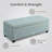 Storage Ottoman, Storage Bench, Tufted Entryway Bedroom Bench, 49.75Inches, Hinges Easy Lid Operation, Wooden Legs, Polyester fabric, Loads 300 lb,Baby Blue