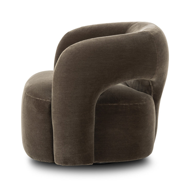 Mazie Swivel Barrel Chair, Monte Olive Polyester Blend