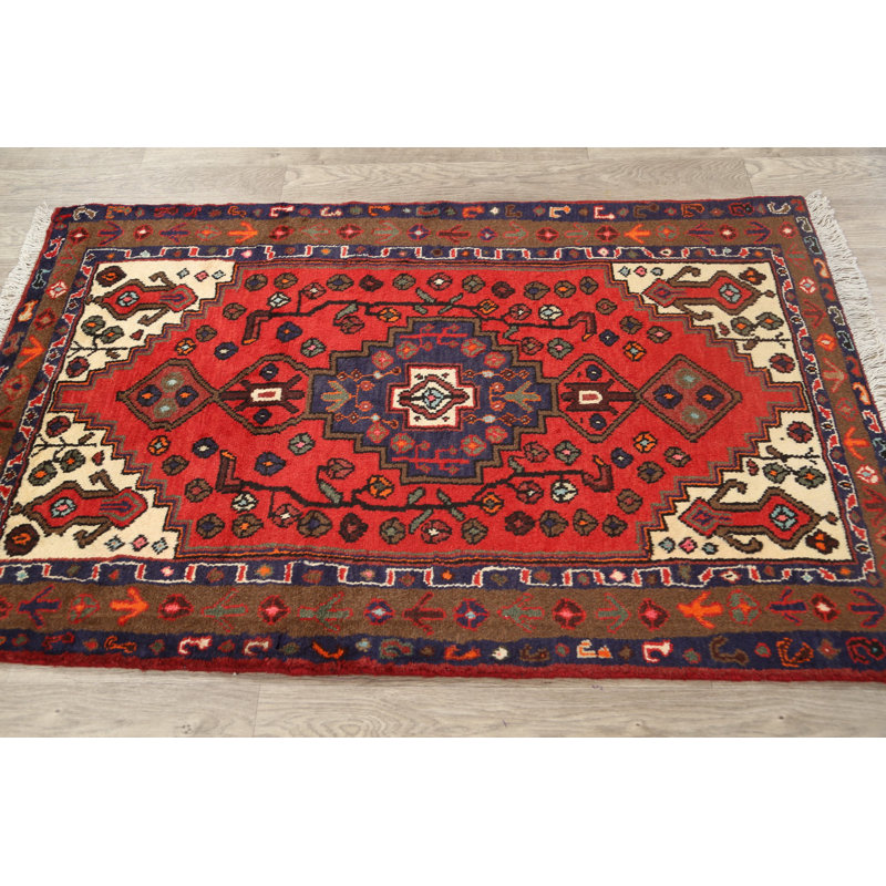 Sainsbury One-of-a-Kind 3'2" X 5'2" Wool Area Rug in Red