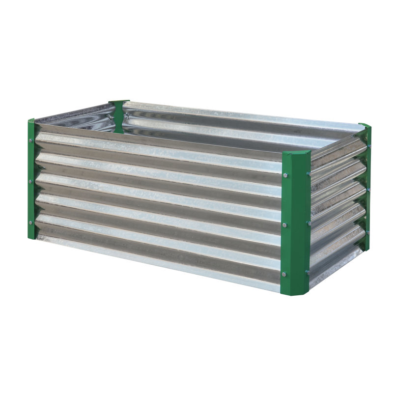 Miracle-Gro® Galvanized Green Raised Garden Bed, 17" H x 20" W x 40" D
