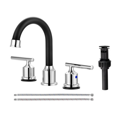 Mounting / Installation Required 2-handle Bathroom Faucet with Drain Assembly