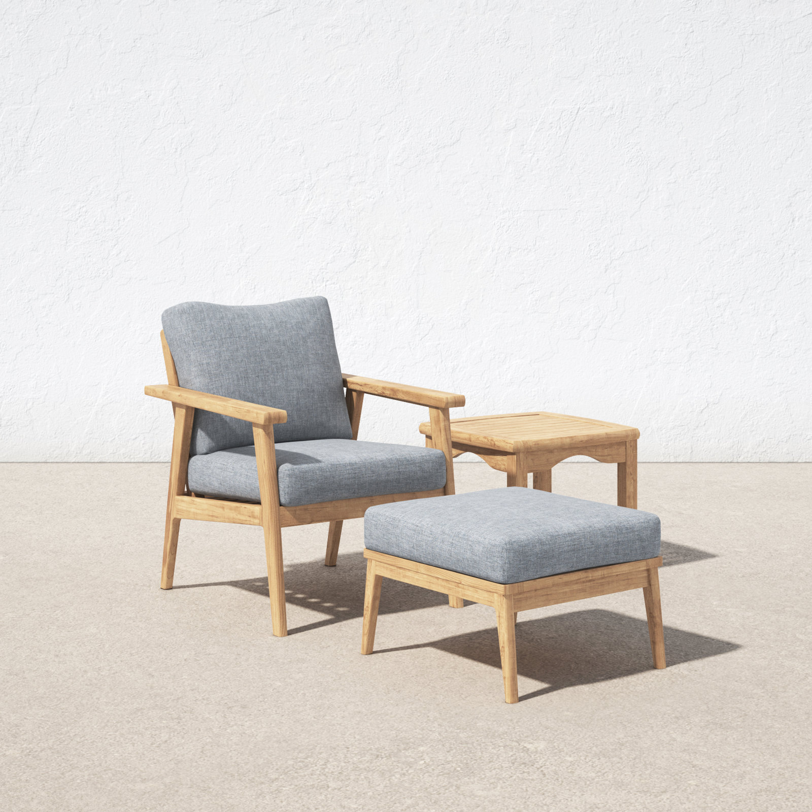 Tempo Teak 2 - Person Patio Conversation Set with Cushions
