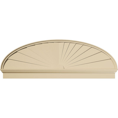 Elliptical Signature Urethane Pediment, Primed Tan