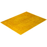 Overdyed Hand-Knotted Wool Modern-Contemporary Yellow Area Rug 8' 4" x 10' 5"