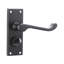 Victorian Scroll Privacy Lever Handle 115mm Matt Black