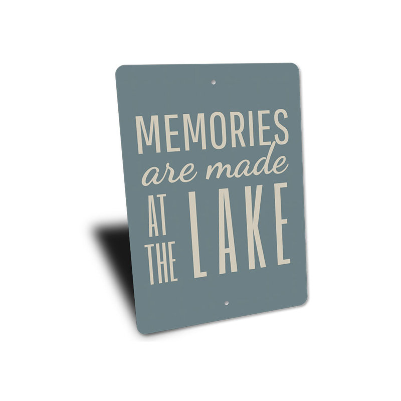 Plaque en aluminium Lake Memories, H 18 po x l 12 po x P 0,06 po